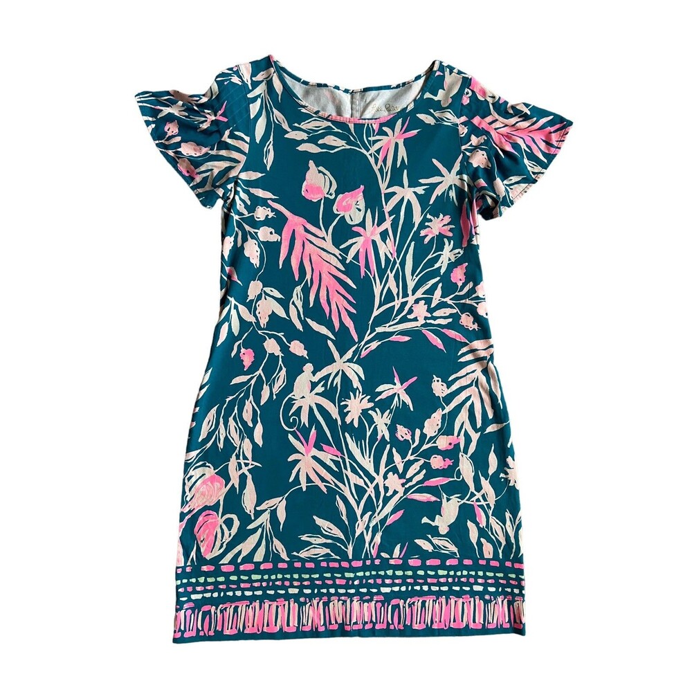 Lilly Pulitzer Womens Marah Dress Size S Tidal‎ Wave Primetime Engineered Print